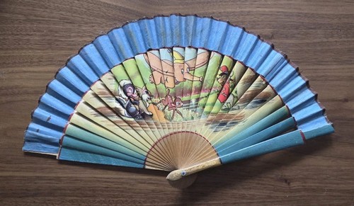 Walt disney wood hand fan - disney,