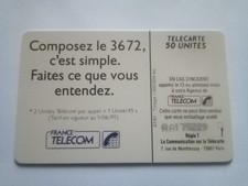 telecarte   publique 50 u variété numérotation