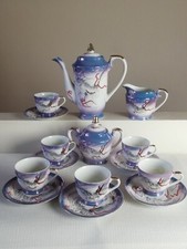 Service à thé, café ancien en porcelaine de Chinoise, collection violette