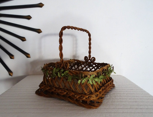 Panier porte verres osier