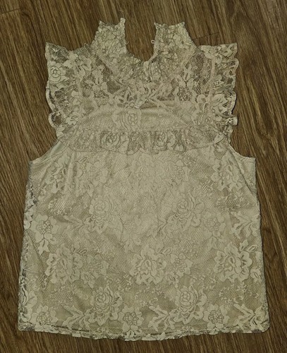 Sleeveless floral lace small - sleeveless,