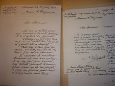 Marcel WIBAULT (1905-1998) ARTISTE PEINTRE CHAMONIX 3 LETTRES AUTOGRAPHES