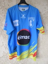 Maillot SAINTE FOY RUGBY LEAGUE XIII porté n°19 bleu shirt GILBERT 5XL XXXXXL