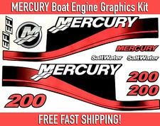 Mercury Moteur 200HP Eau Salée Décalque Désodorisant Kit 125-250 + HP'S