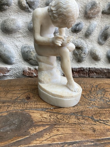 Sculpture albâtre garçon - sculpture,