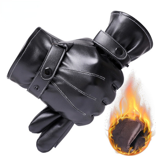 Hommes faux cuir gant - cuir,