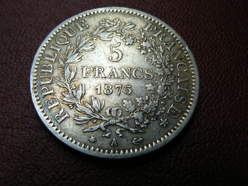 Piece argent ecu - ecu, 1875