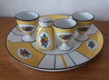 lot plateau + salière + coquetiers porcelaine / Limoges? service ancien ensemble