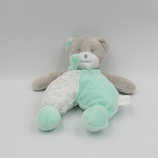 Doudou ours bleu vert blanc fleurs Musti MUSTELA - 26373