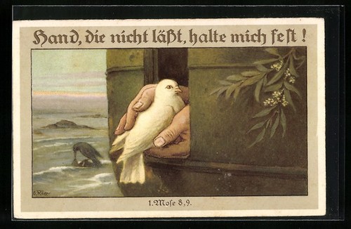 Carte postale mains avec