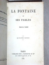 LIVRE ANCIEN LA FONTAINE ET
