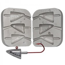 MOULE A PLOMBS TETES PLOMBEES TETE POISSON 140-160-180 GRS MOU047 Alciumpeche