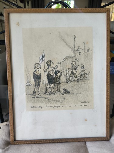 Poulbot lithographie ancienne - poulbot,