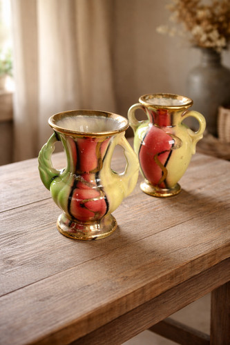 Paire petits vases amphores - paire,