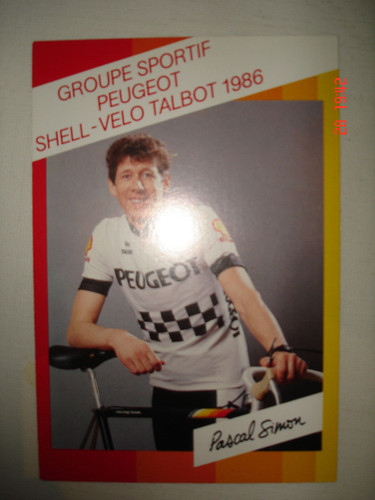 Cyclisme carte pascal simon - carte,
