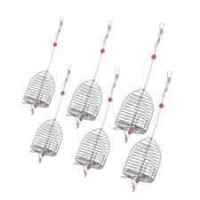  6 Pcs Cage D'appâts En Carpe Extérieure De Pêche À La Matériel Plein Air