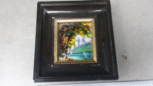Ancien petit tableau émaux - , de