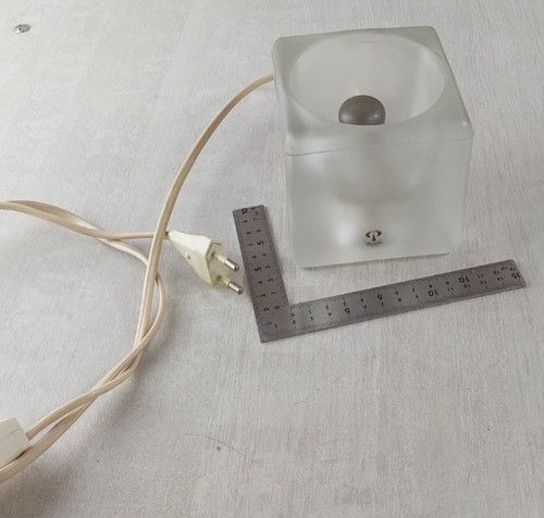 Ancienne lampe cube verre - en, /