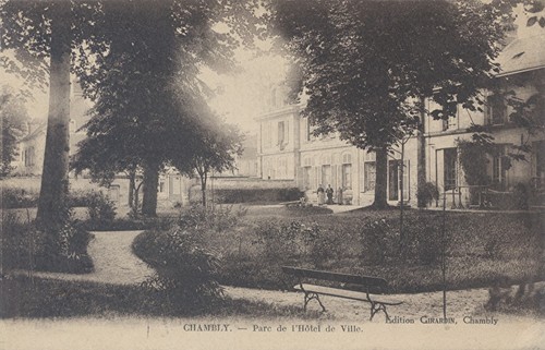 Cpa chambly parc - chambly, (oise)