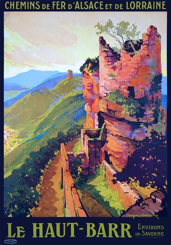 Affiche chemin fer alsace - affiche,