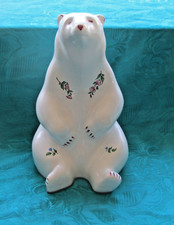 Rare Ours en faïence de Lunéville réverbère KG h 26 cm