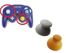 2 Analog Stick Cap Replacement Gamecube Joystick Thumbstick game cube console