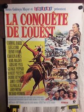 AFFICHE CINEMA CONQUETE DE L'OUEST 1962