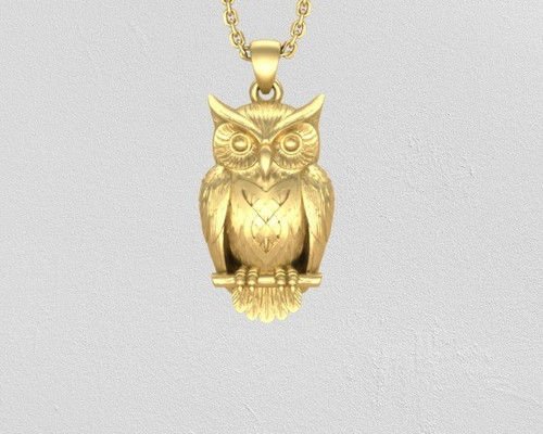 Pendentif hibou avec - , nœud