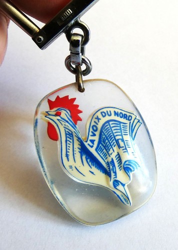 Ancien porte clé bourbon coq - porte,
