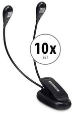 10pcs LED Double Lampe de Piano Pupitre Lecture Clip Eclariage Pince Illuminer