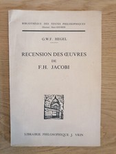 Recension des œuvres de F.H