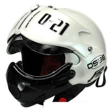 Ouvert Scooter Moto Casque Osbe Gpa Aviation TORNADO Blanc Armée + Masque