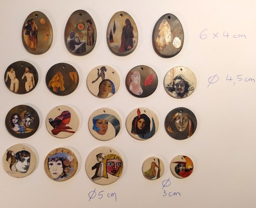 Pendentif céramique - , et