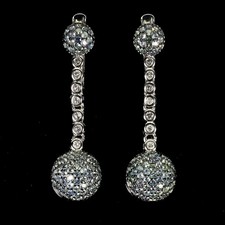 925 Argent Sterling Boucles D'Oreilles Saphir Bleu Diamant Rond Coupe Topaze
