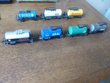 Marklin Fleischmann Trix lot 7 wagons citerne echelle Ho 1/87 train annees 70/80