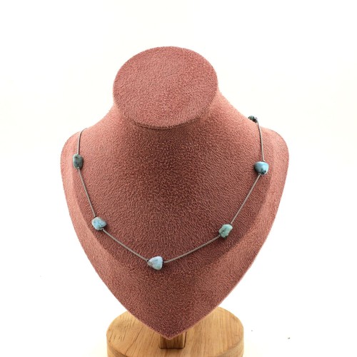 Collier perles larimar - collier,
