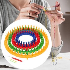 Ensemble de Métier à Tricoter Rond, Machine à Tricoter Robuste En 4 Pièces