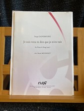 Gainsbourg Je suis venu te dire que je m'en vais partition chant piano ed. Flex