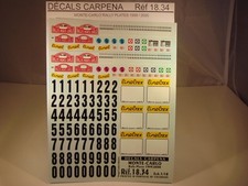 DECALS 1/18 PLAQUES RALLYE DE MONTE CARLO 1999 et 2000 - CARPENA  1834