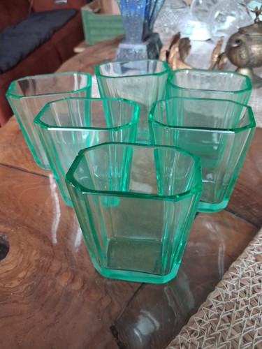Série verres art déco - 6, en