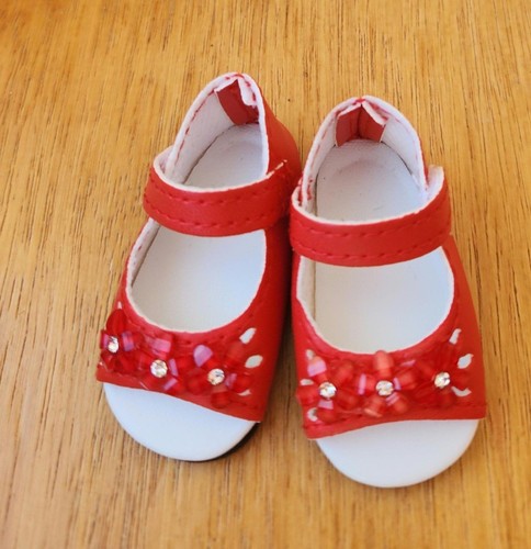Chaussure rouge 55mm poupée - f,