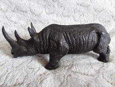 ancien grand bronze animalier rhinocéros