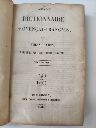 Dictionnaire provençal par - provenÇal,