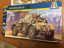 maquette 1/72, italeri auto blindée AB 43 WW2