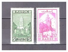 MAROC  . N ° 166 / 167  .   2   VALEURS     NEUVES       *  .   SUPERBE .