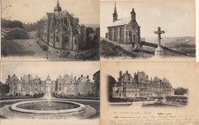 Lot de 4 cartes postales anciennes EU seine-maritime 5