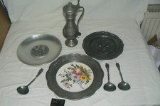 Lot de pièces en étain 