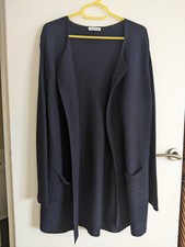 Veste longue femme cache cache bleu marine taille L correspond 42