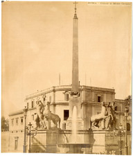 Italia, Roma, Colossi di Monte Cavallo Vintage albumen print Tirage albuminé 