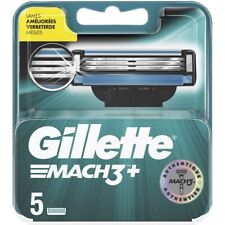 Pack 5 Lames GILLETTE MACH3+ Recharge de Rasoir Rasage Gilette Lot Mach 3 Plus +